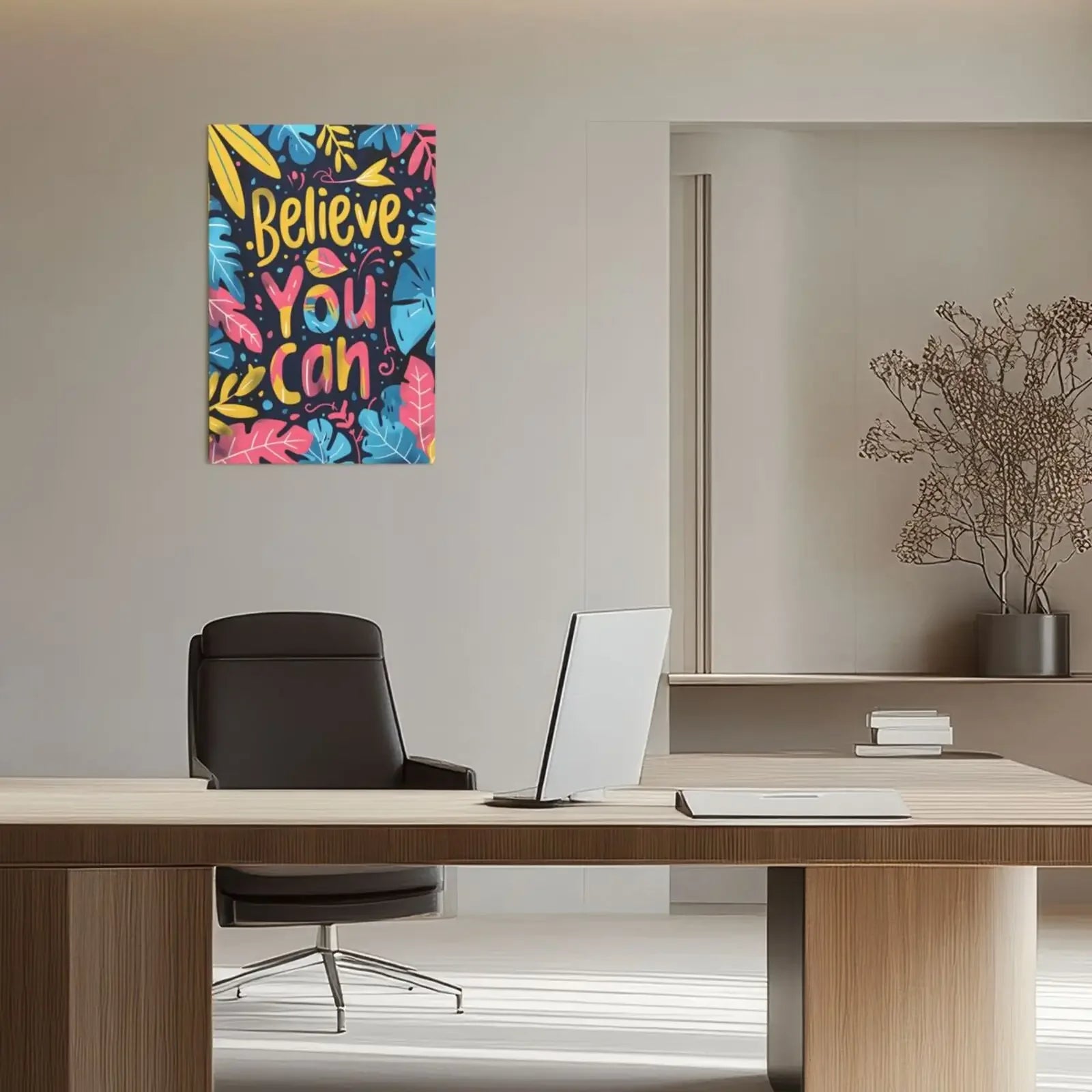 Motivational Short Quotes Unframed Canvas Wall Art Poster Home Decor for Living Room Bedroom & Fine Gift Option