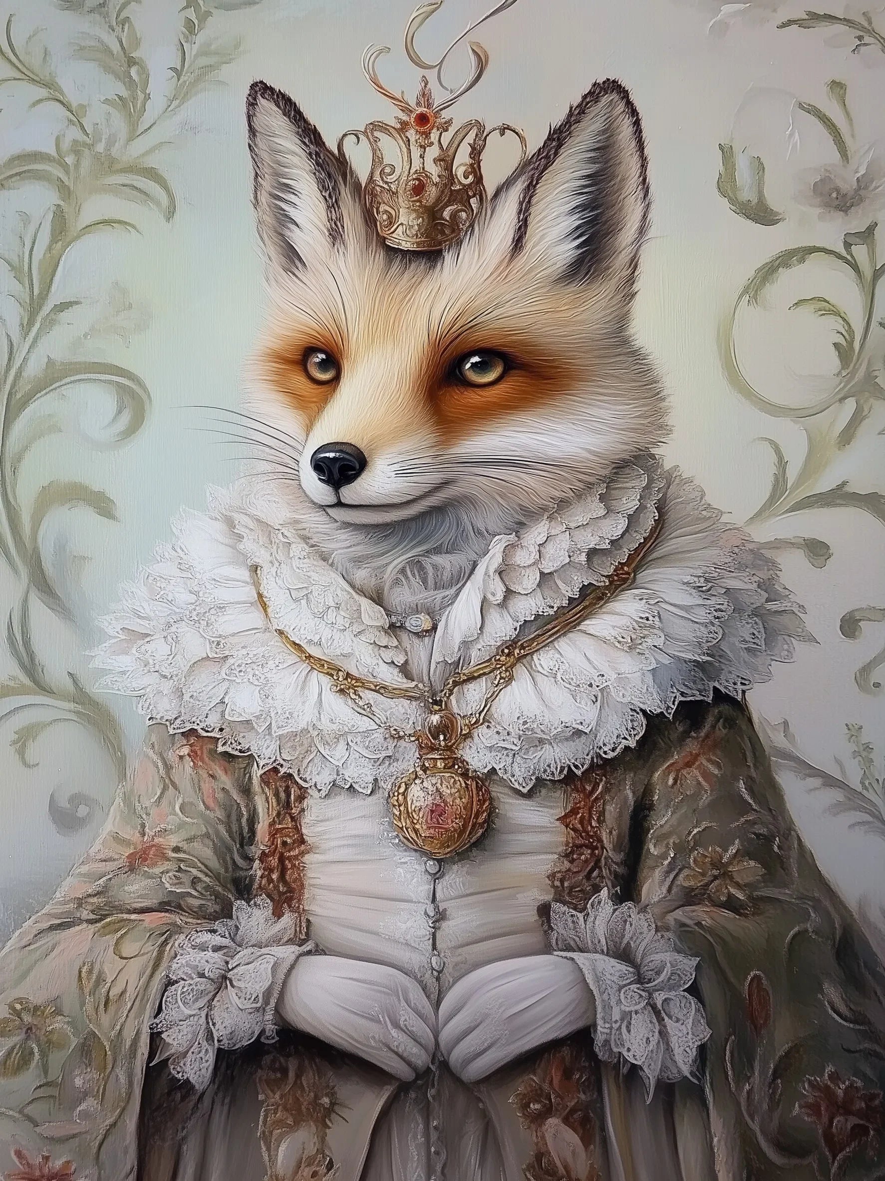 Royalty Animal Art Print Unframed Canvas Wall Poster Modern Home Decoration for Bedroom Living Room & Great Gift
