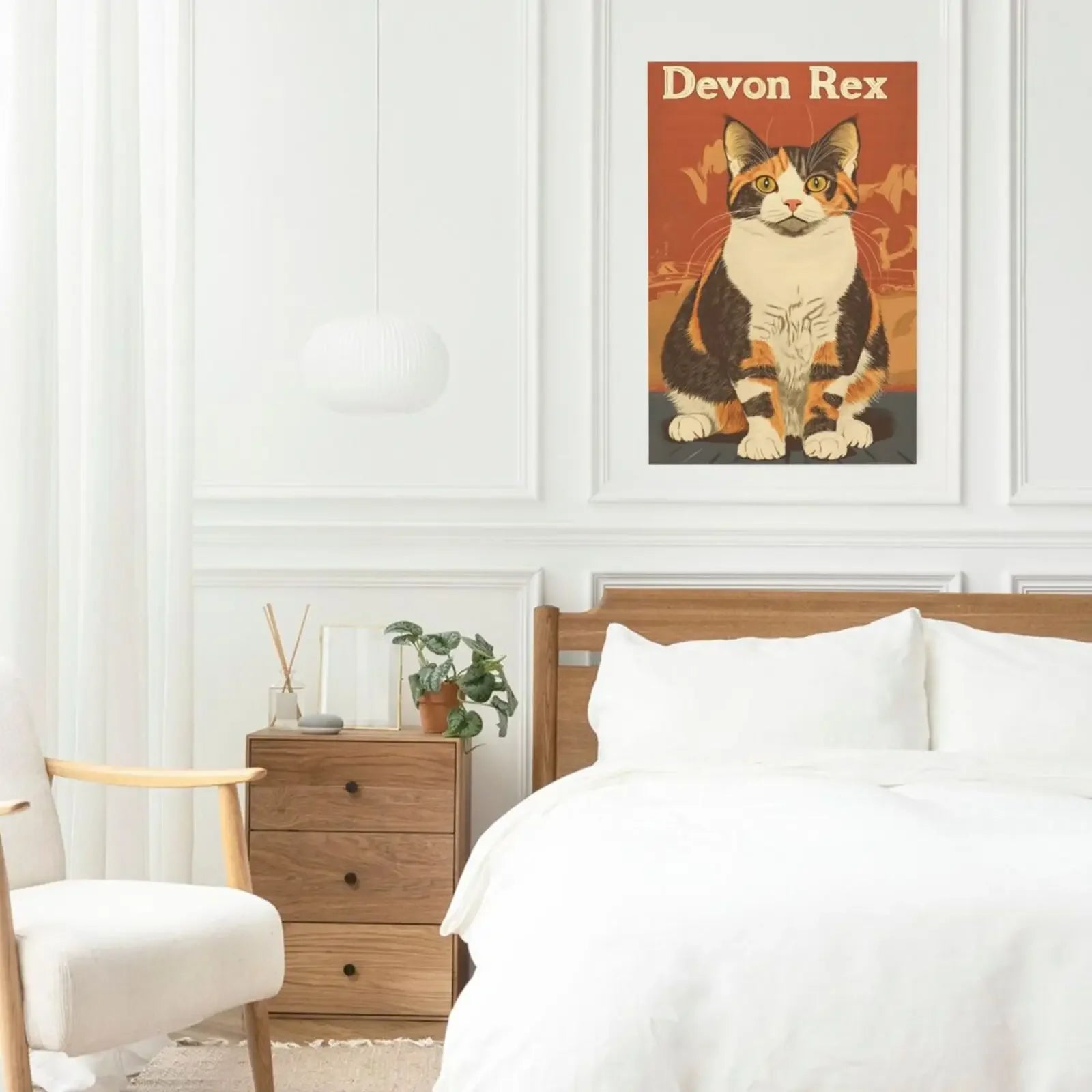 Vintage Types of Cats Style Unframed Canvas Print Wall Art Poster Home Decor for Living Room Bedroom & Fine Gift