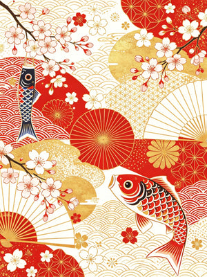 Japanese Retro Unframed Canvas Art Print Wall Poster Stylish Home Decor for Bedroom Living Room & Sweet Gift
