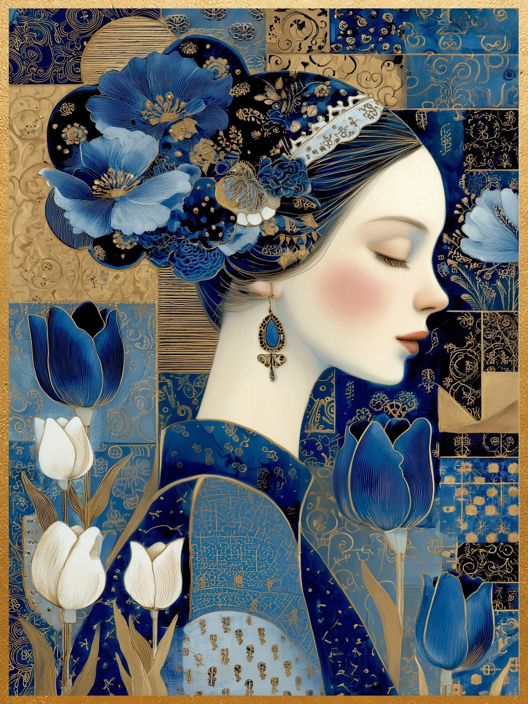 Golden Age Unframed Canvas Print Wall Art Poster Home Decoration for Bedroom Living Room & Great Gift