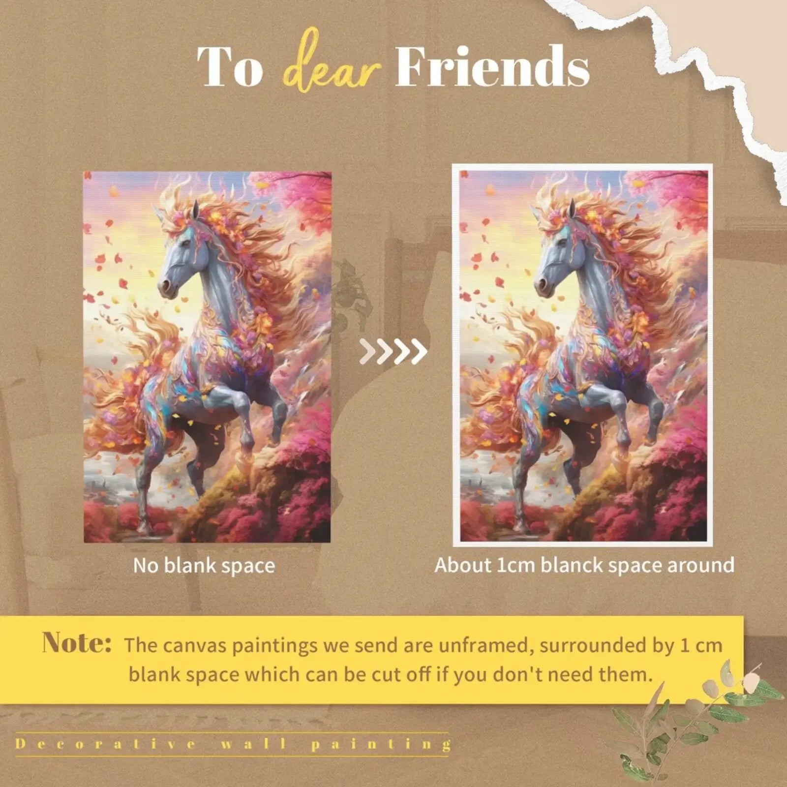 Unframed Canvas Wall Art Poster Print Fantasy Unicorns For Home Bedroom Living Room Decoration Gift Idea