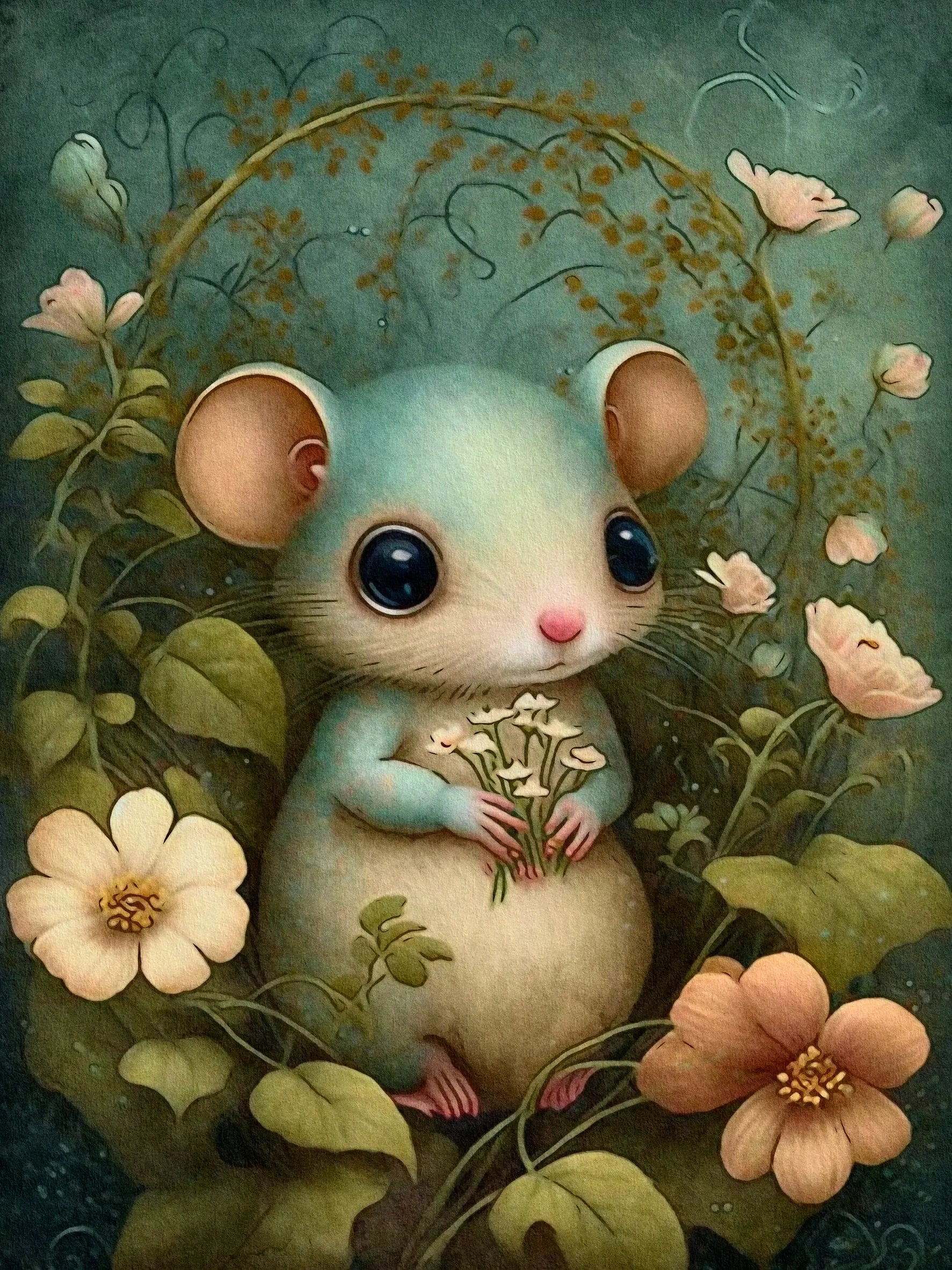 Unframed Canvas Print Wall Poster Cute Forest Animals Art For Living Room Bedroom Home Decor Lovely Gifts