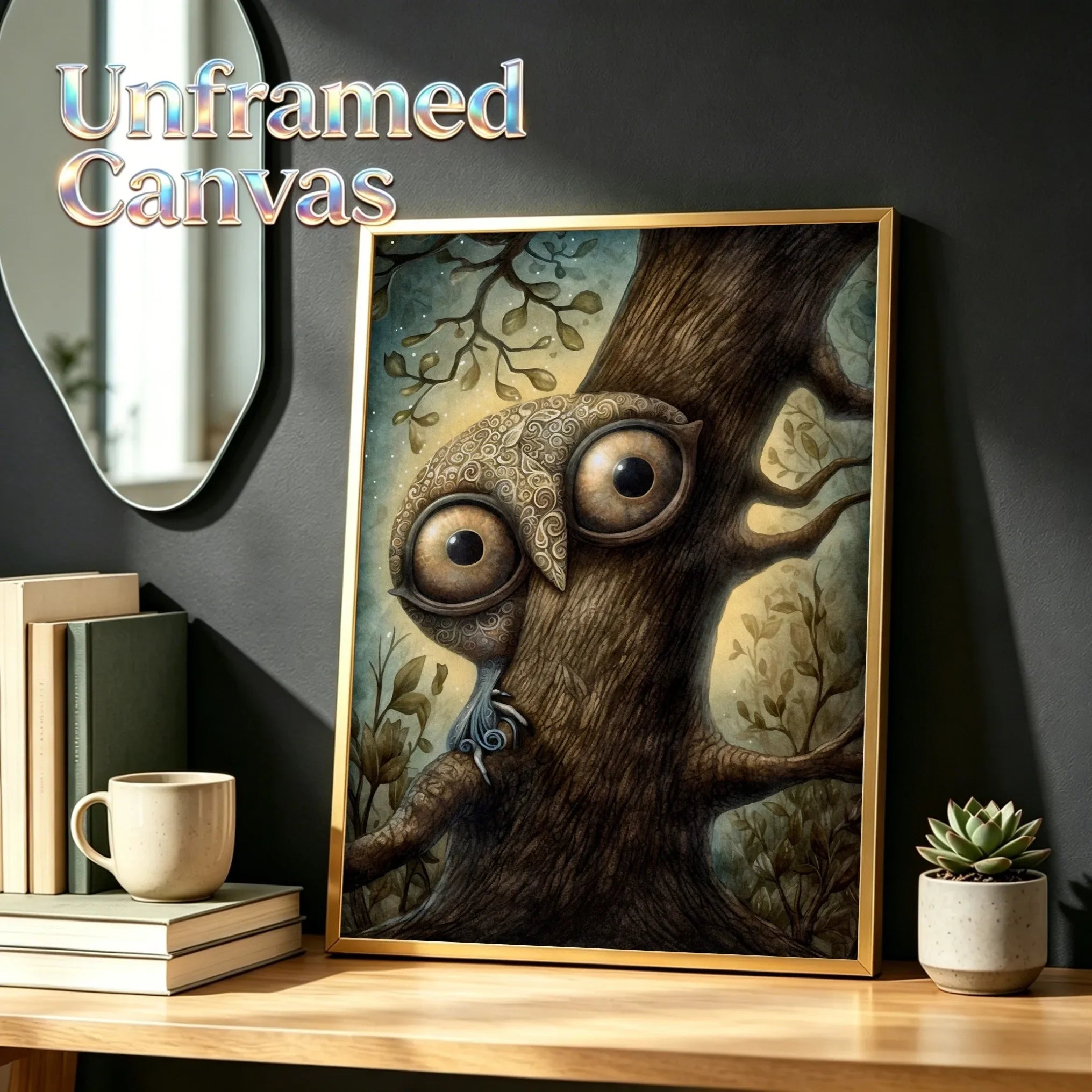 The Watching Forest Unframed Canvas Art Poster Modern Wall Decor for Home Living Room Bedroom & Ideal Present