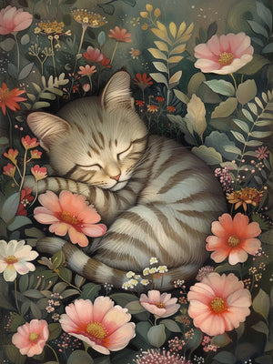 Sleeping Animals Style Unframed Canvas Wall Art Poster Home Decor for Bedroom Living Room & Wonderful Gift