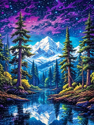 Aurora Landscape Art Poster Unframed Canvas Print Wall Decor For Living Room Bedroom Home Decoration