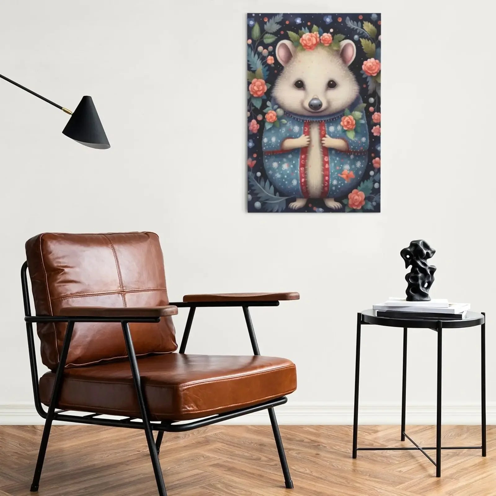 Retro Woodland Folk Unframed Canvas Print Wall Art Poster Home Decor for Living Room Bedroom Gifts