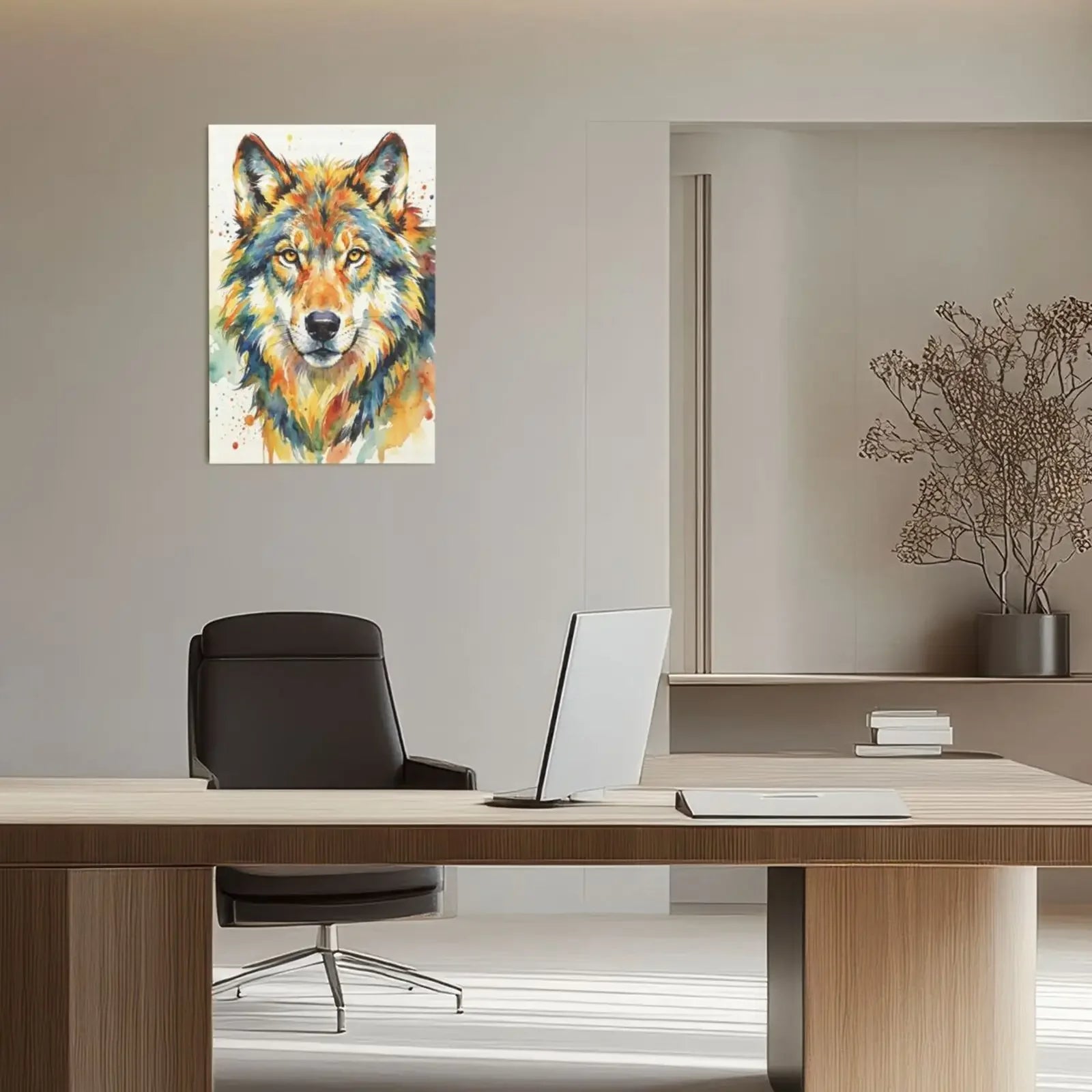 Watercolor Animal Series Unframed Canvas Print Poster Art Wall Decor for Home Bedroom Living Room & Wonderful Gift