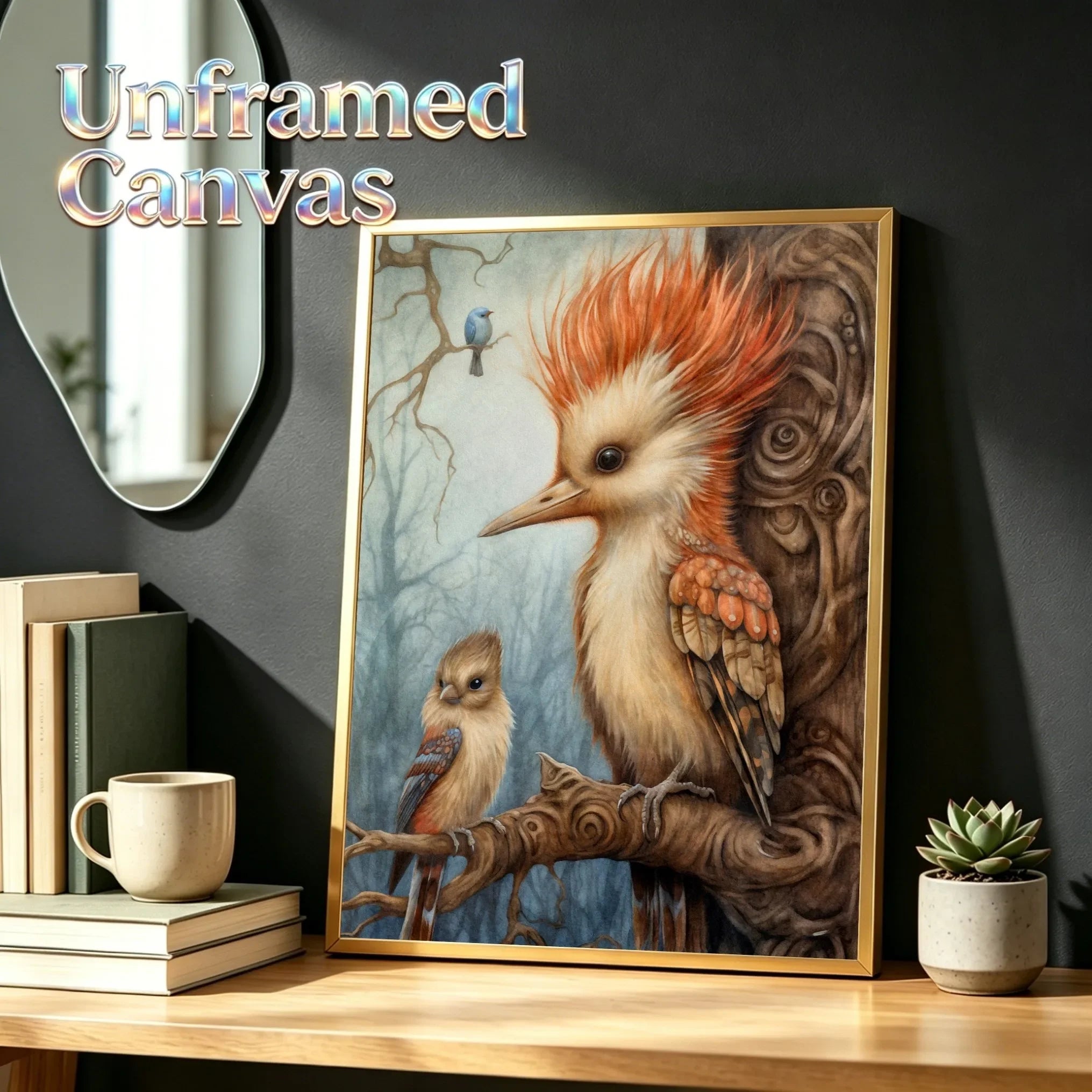 Mystical Woodland Style Unframed Canvas Art Print Wall Poster Modern Decor for Living Room Bedroom & Special Gift