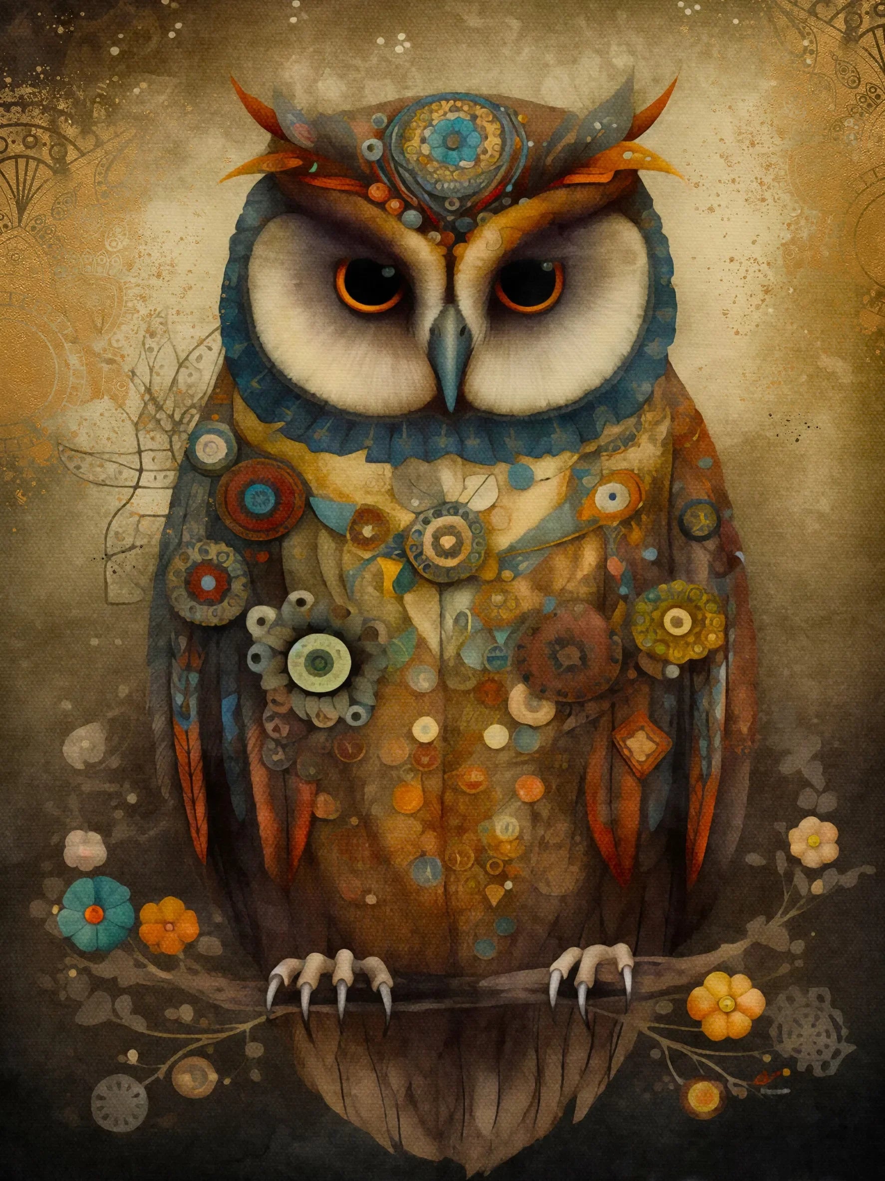 Unframed Canvas Home Decor Wall Art Bohemian Animals Print Poster For Living Room Bedroom Decoration