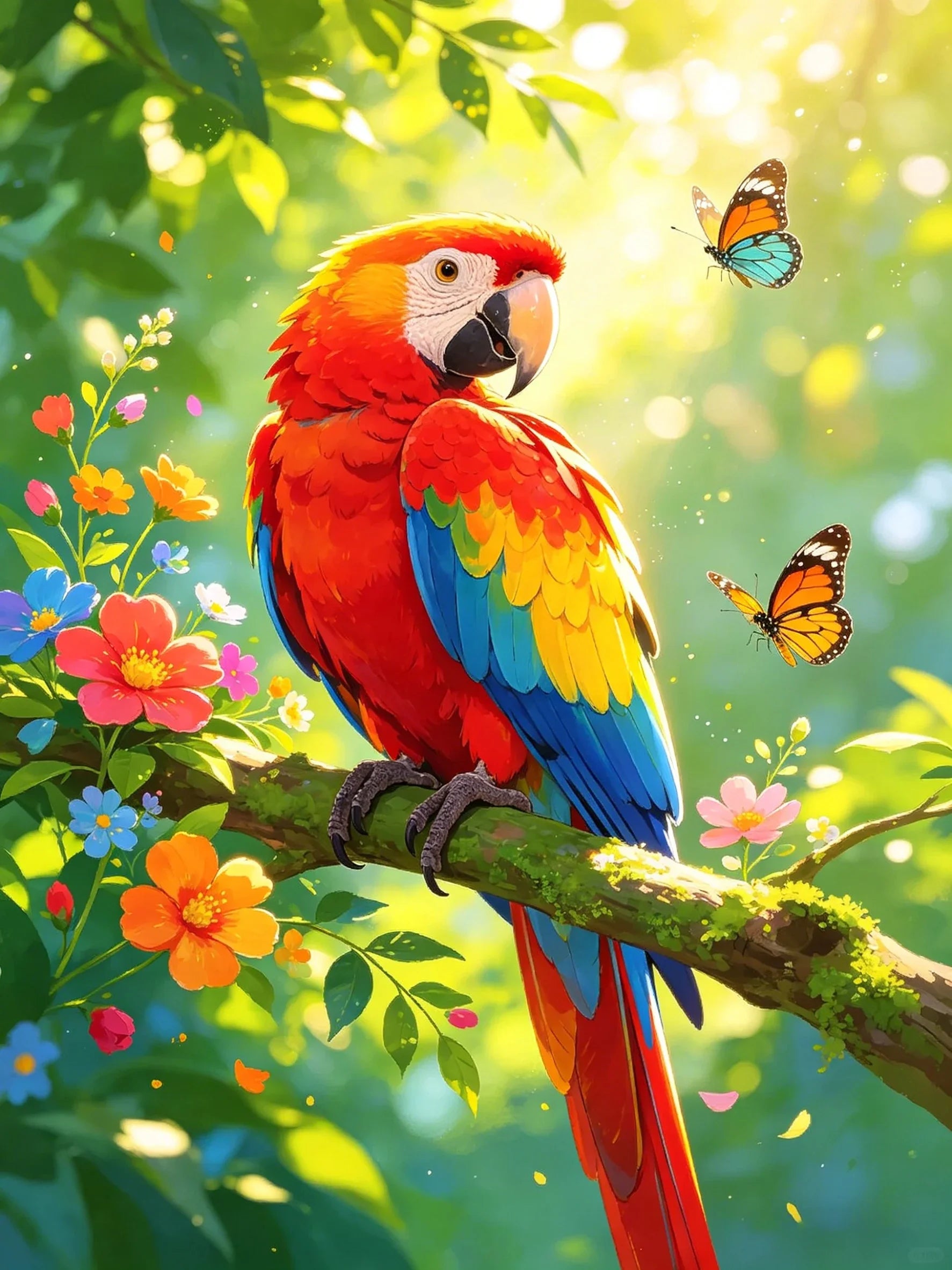 Unframed Poster Wall Art Canvas Print Colorful Animals For Home Living Room Bedroom Decoration Gift
