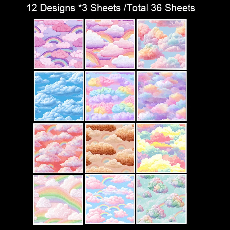 6"x6" Scrapbook Paper Set (36 Sheets): Craft Patterns for Scrapbooking, Origami, Planner & Card DIY .