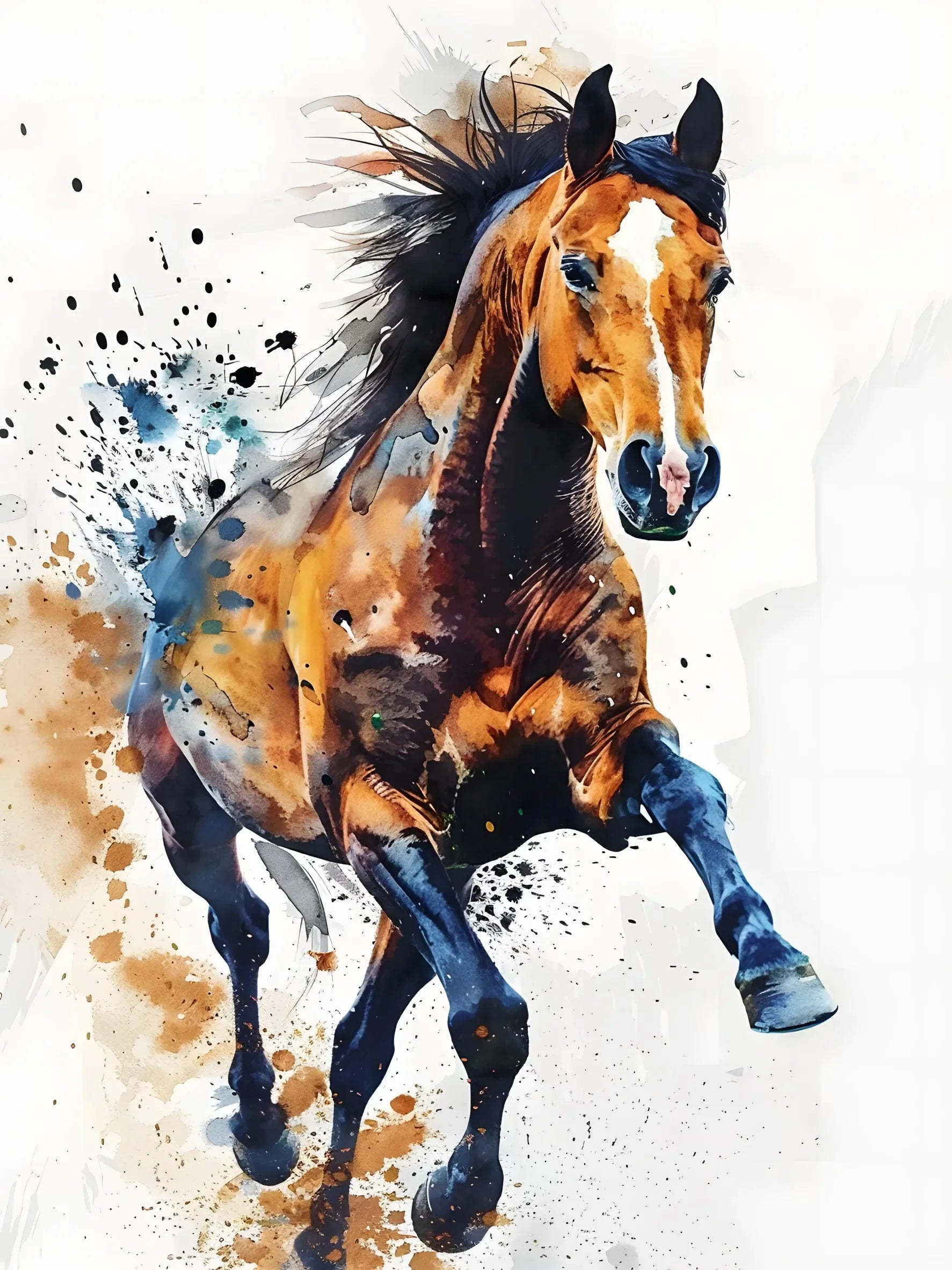 Unframed Canvas Watercolor Animal Wall Art Poster Elegant Home Decoration for Living Room Bedroom & Nice Gift Option
