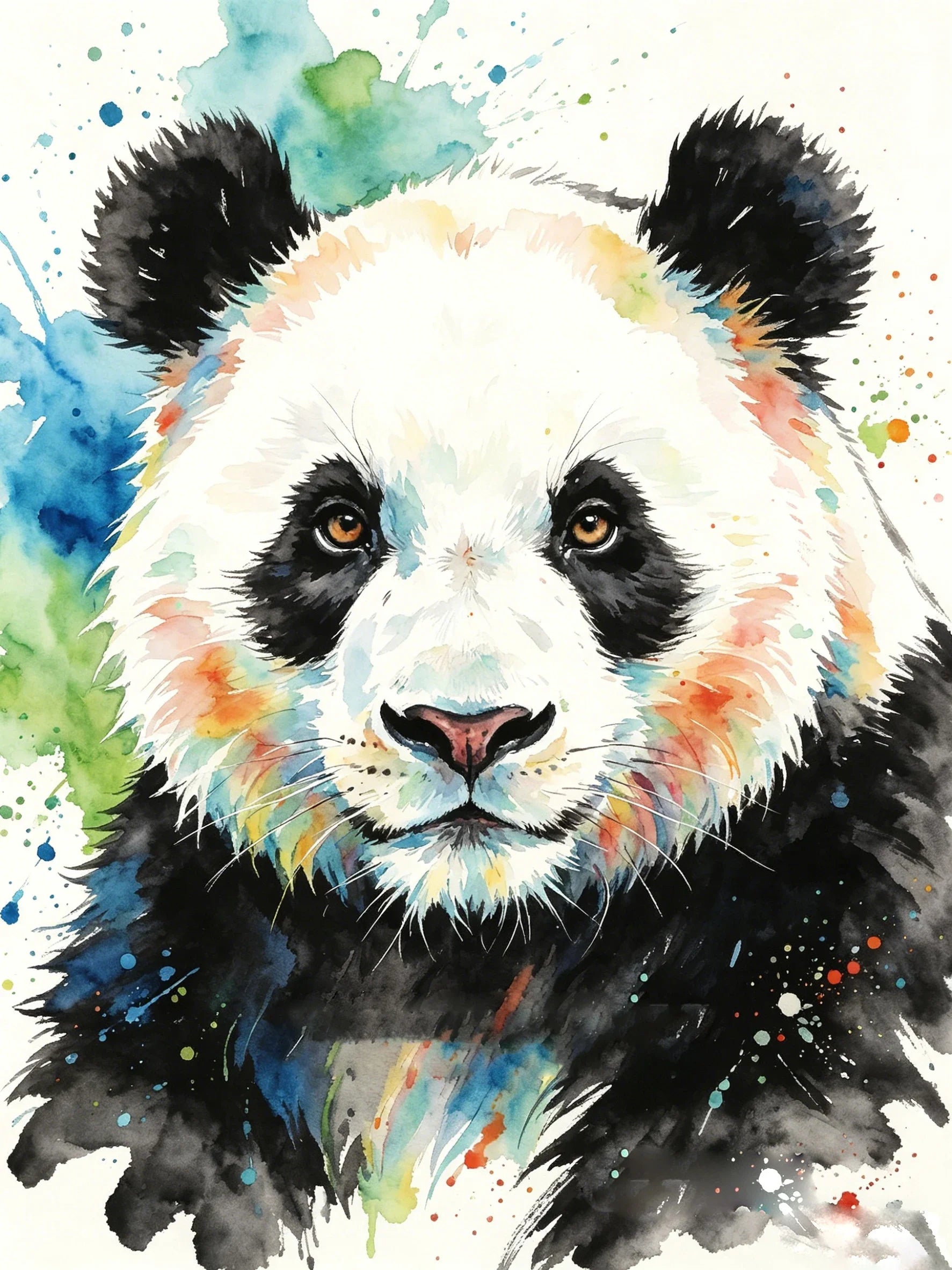 Watercolor Animal Series Unframed Canvas Print Poster Art Wall Decor for Home Bedroom Living Room & Wonderful Gift