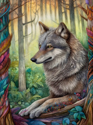 Unframed Canvas Print Wall Art Decor Retro Boho Forest Animal Poster For Living Room Bedroom Home Decoration