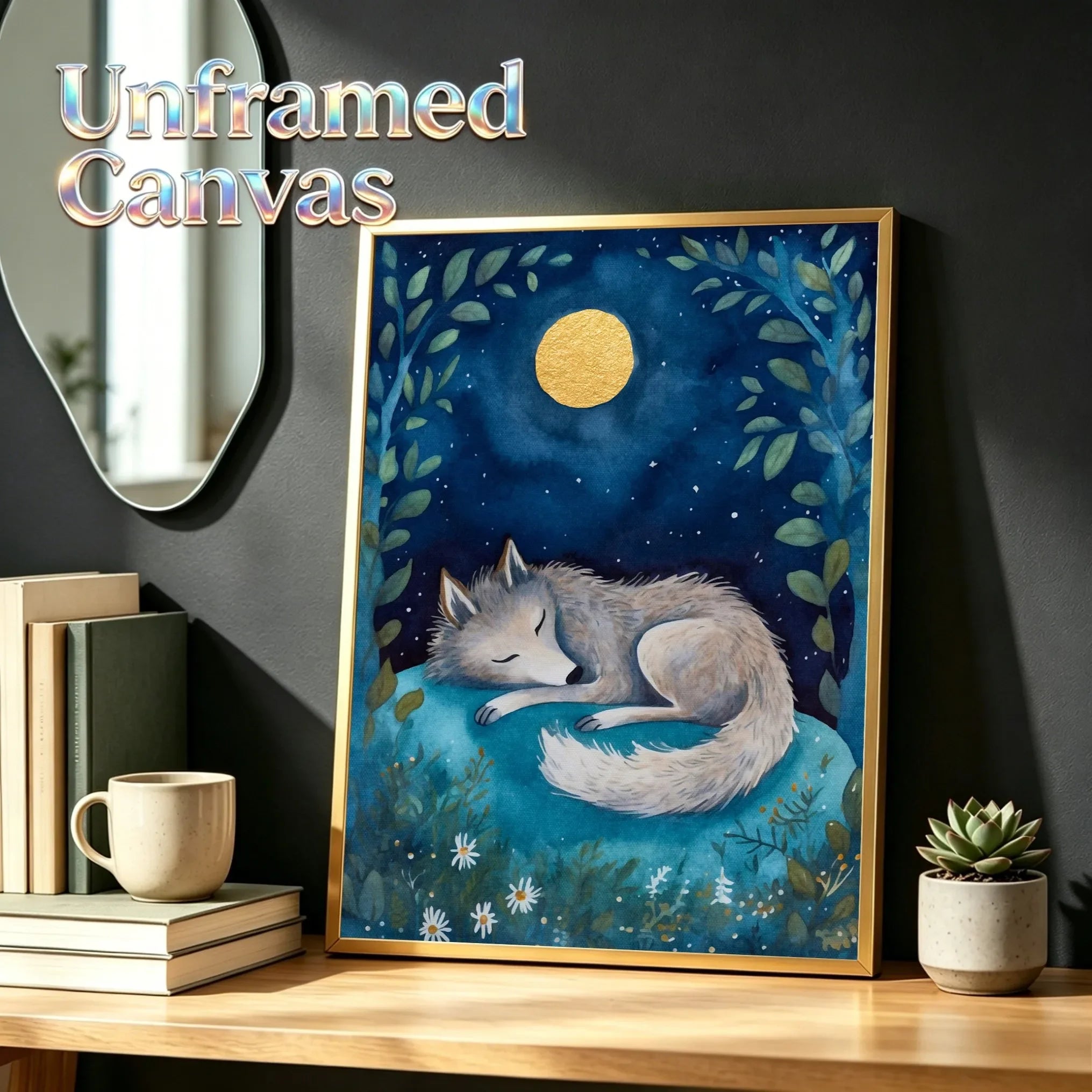 Animals Sleeping Unframed Canvas Print Wall Art Poster For Living Room Bedroom Home Decoration Gifts
