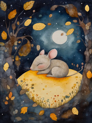 Animals Sleeping Unframed Canvas Print Wall Art Poster For Living Room Bedroom Home Decoration Gifts