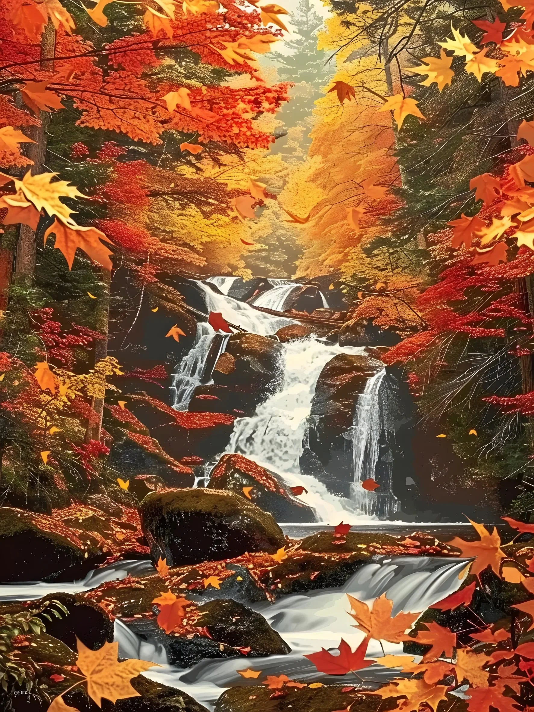 Unframed Canvas Poster Print Fall Autumn Theme Wall Art For Living Room Bedroom Home Decor Gifts