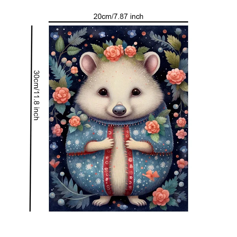 Retro Woodland Folk Unframed Canvas Print Wall Art Poster Home Decor for Living Room Bedroom Gifts