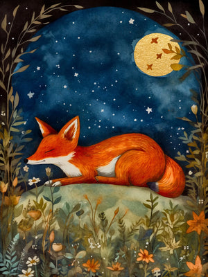 Animals Sleeping Unframed Canvas Print Wall Art Poster For Living Room Bedroom Home Decoration Gifts