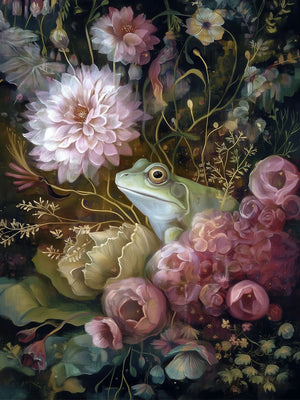 Flowers & Animals Print Unframed Canvas Art Poster Modern Wall Decor for Bedroom Living Room & Wonderful Gift Choice