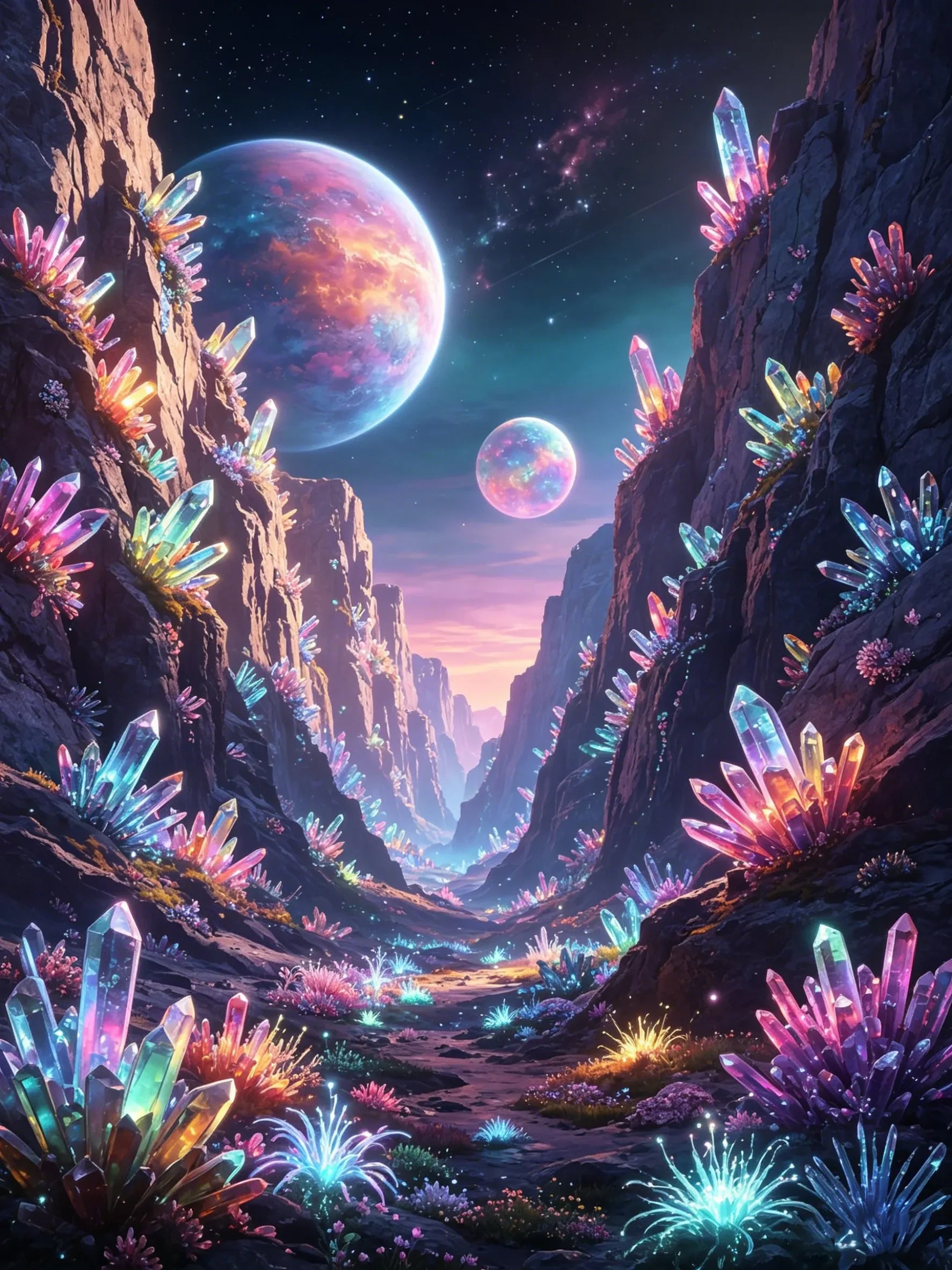Dreamy Star Scenery Unframed Canvas Wall Art Print Poster For Home Living Room Bedroom Decoration Gift Idea