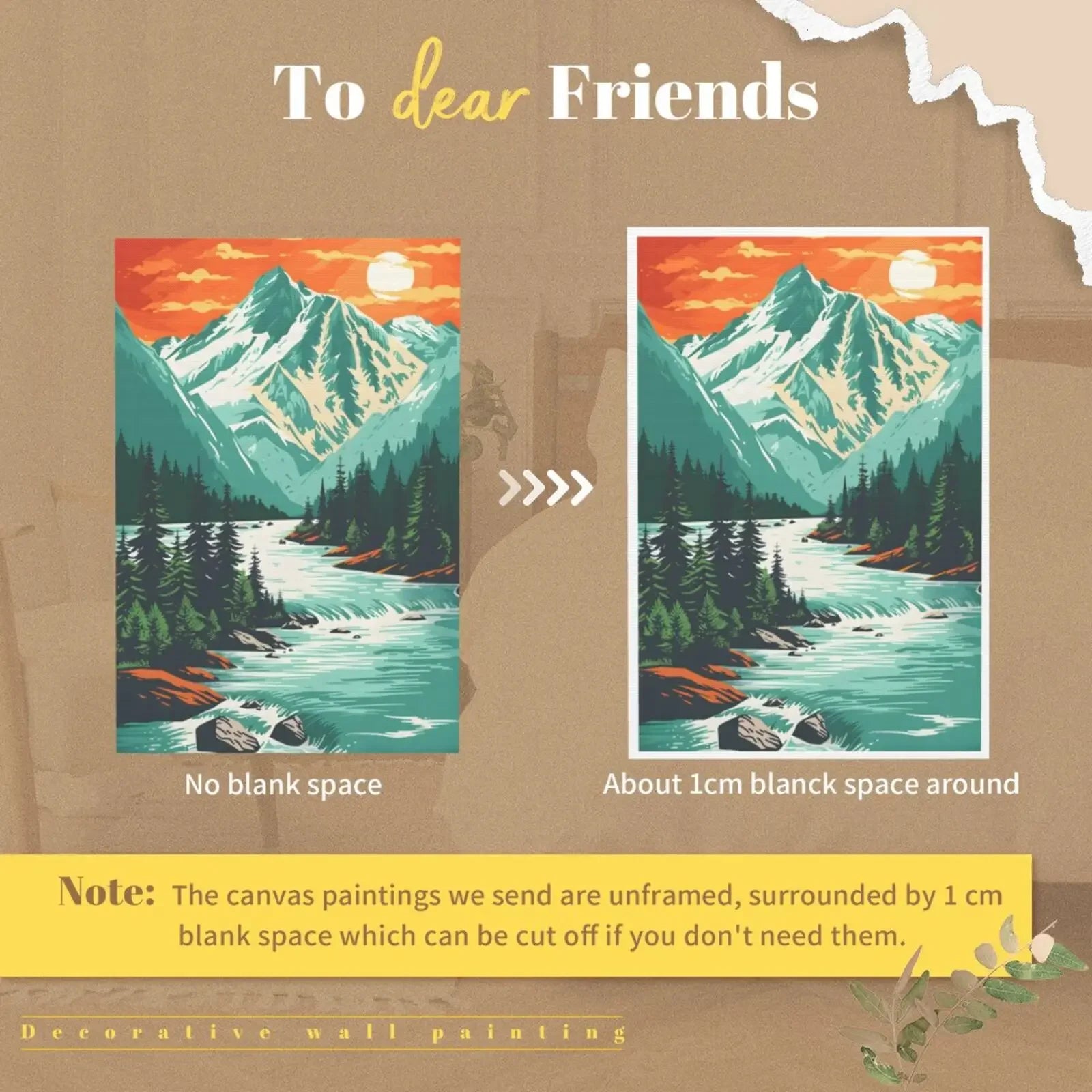 Living Room Bedroom Home Wall Art Unframed Canvas Beautiful Landscape Print Poster Decor Perfect Gift