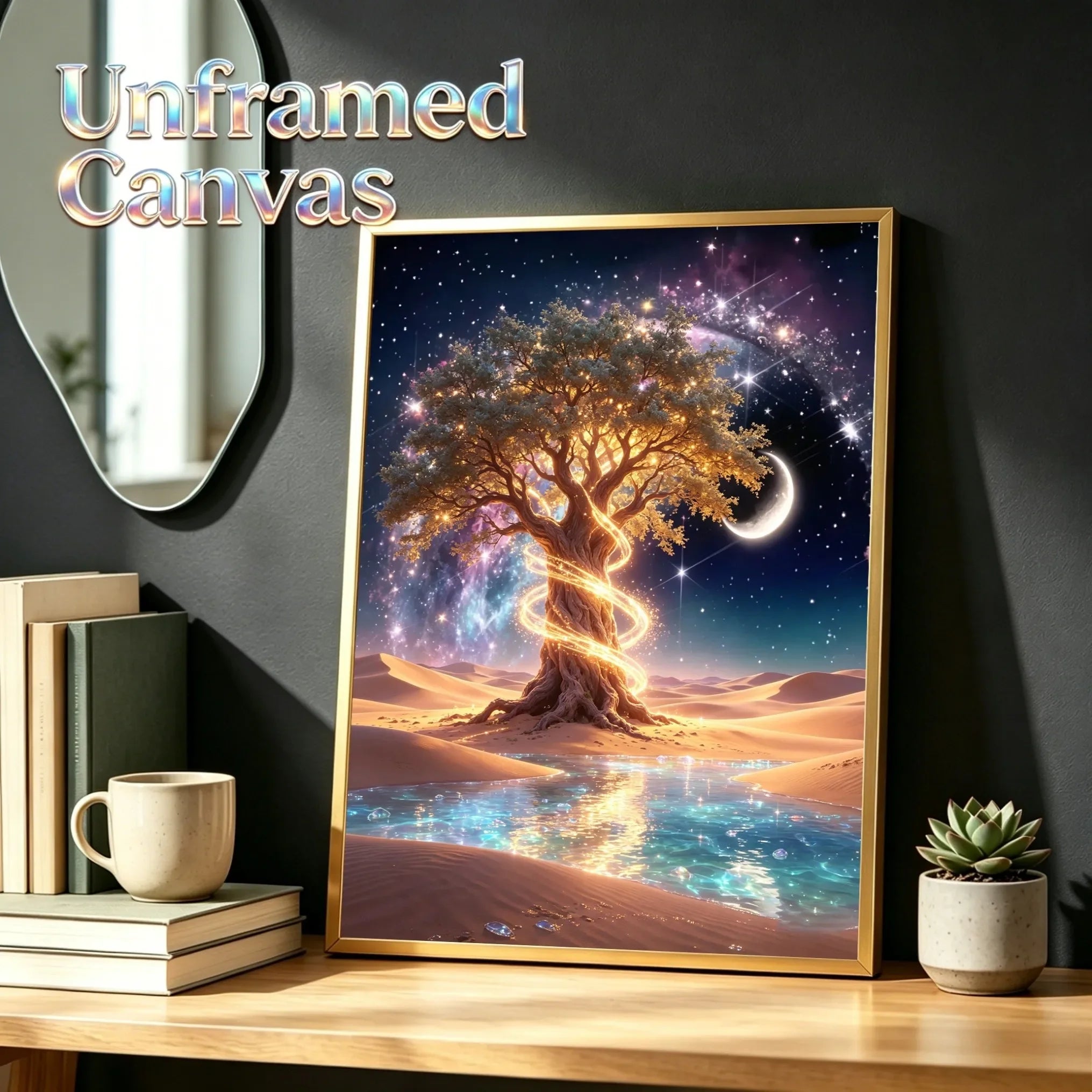 Dreamy Star Scenery Unframed Canvas Wall Art Print Poster For Home Living Room Bedroom Decoration Gift Idea