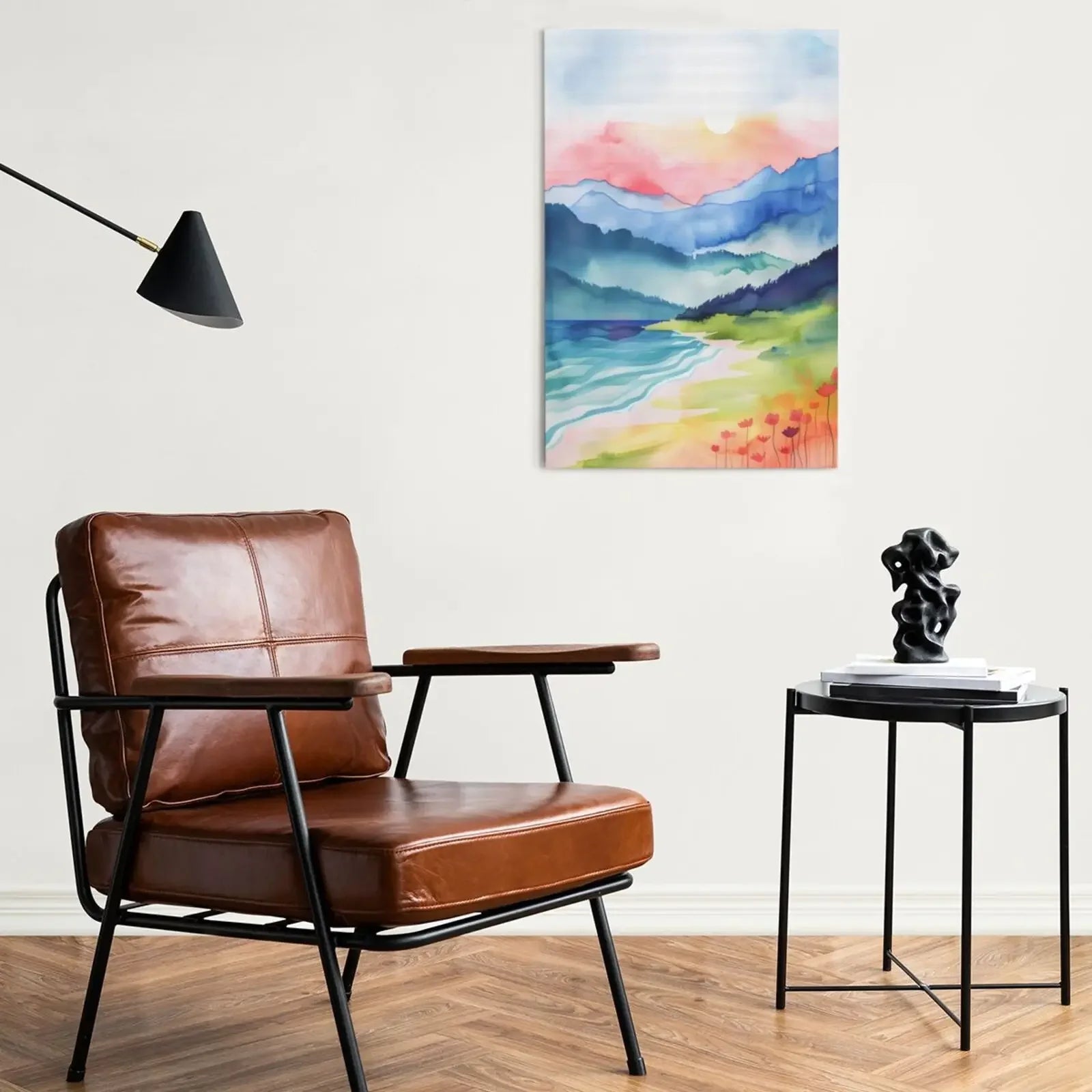 Wall Art Canvas Poster Print Unframed Abstract Watercolor Landscape For Home Living Room Bedroom Decor Gift Idea