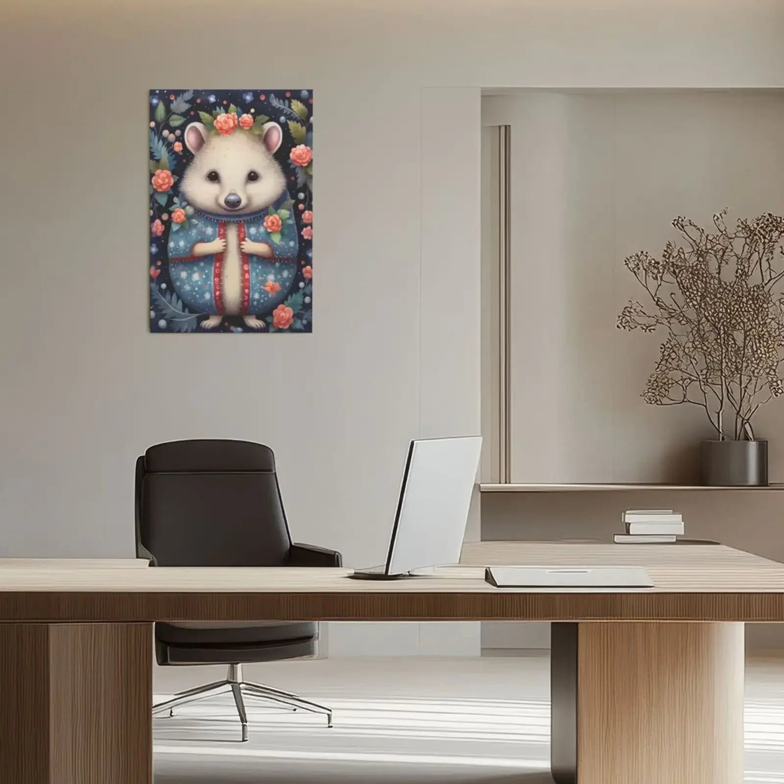 Retro Woodland Folk Unframed Canvas Print Wall Art Poster Home Decor for Living Room Bedroom Gifts
