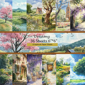 36 Sheets 6"x6" Decorative Scrapbook Paper: For Scrapbooking, Origami, School Projects & Card Making .
