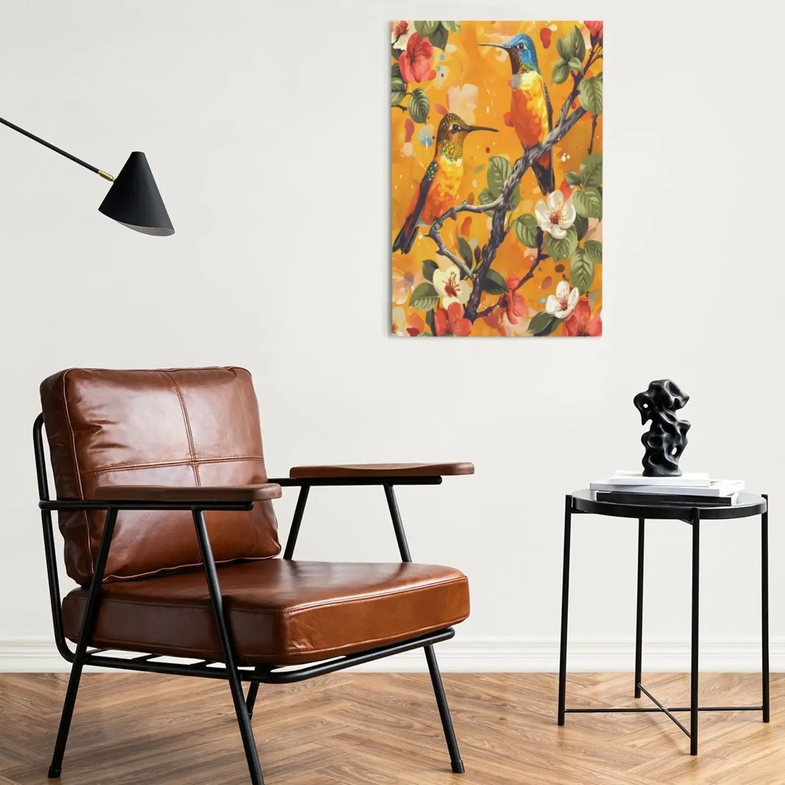 Spring Hummingbird Unframed Canvas Wall Art Print Poster Stylish Decoration for Living Room Bedroom Home & Lovely Present