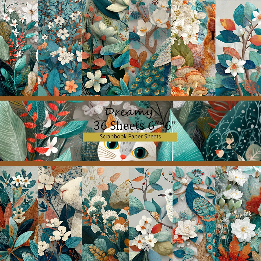 Scrapbook Paper Pack (36 Sheets, 6"x6"): Vintage Patterns for Scrapbooking, Origami, Junk Journal & Card Making .