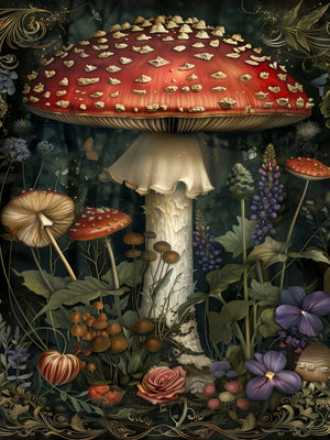 Unframed Canvas Art Poster Retro Fairytale Woodland Wall Decor For Living Room Bedroom Home Decoration Gift