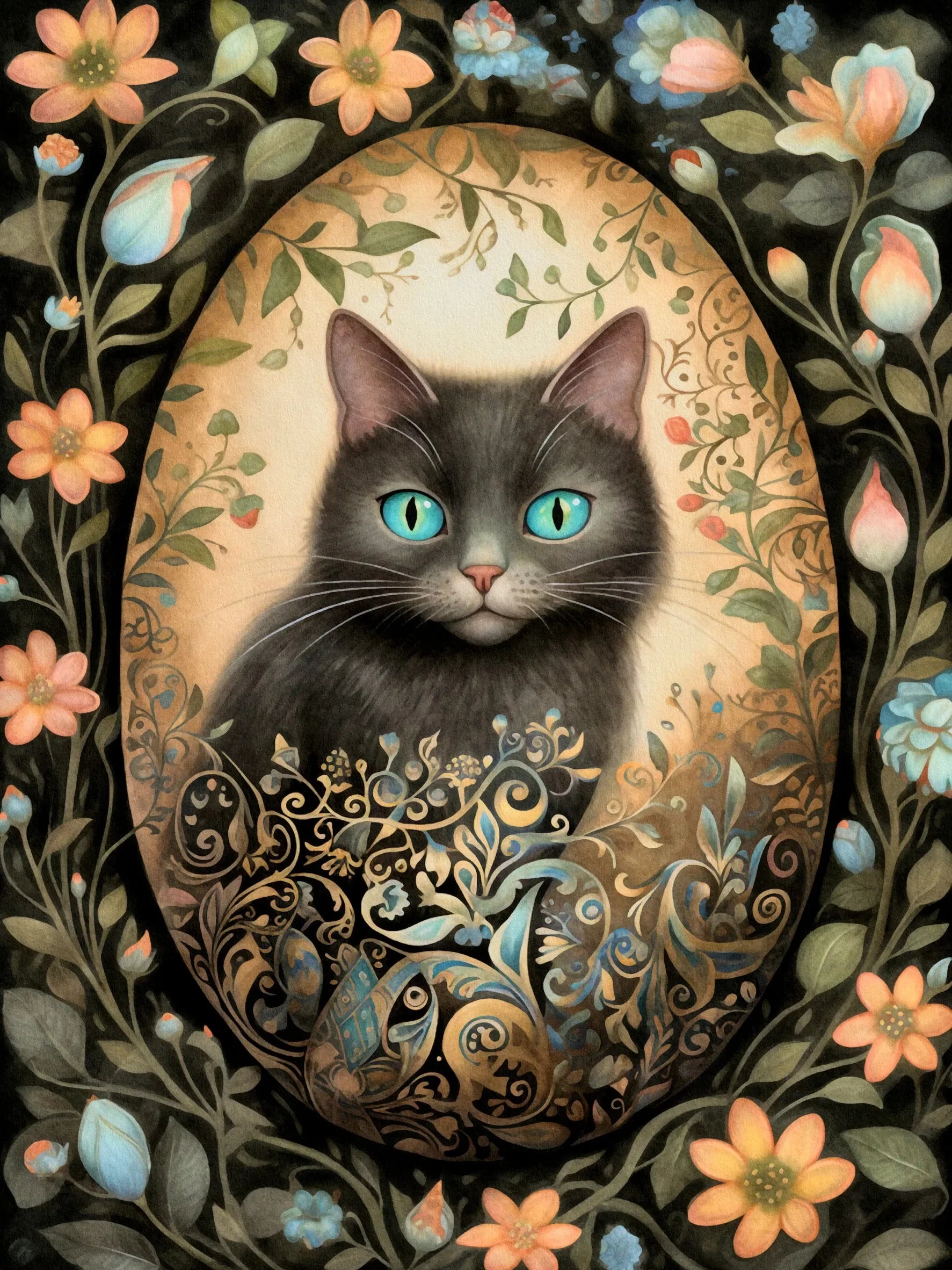 Home Decoration Wall Art Unframed Canvas Animals in Easter Eggs Print Poster For Living Room Bedroom Gift