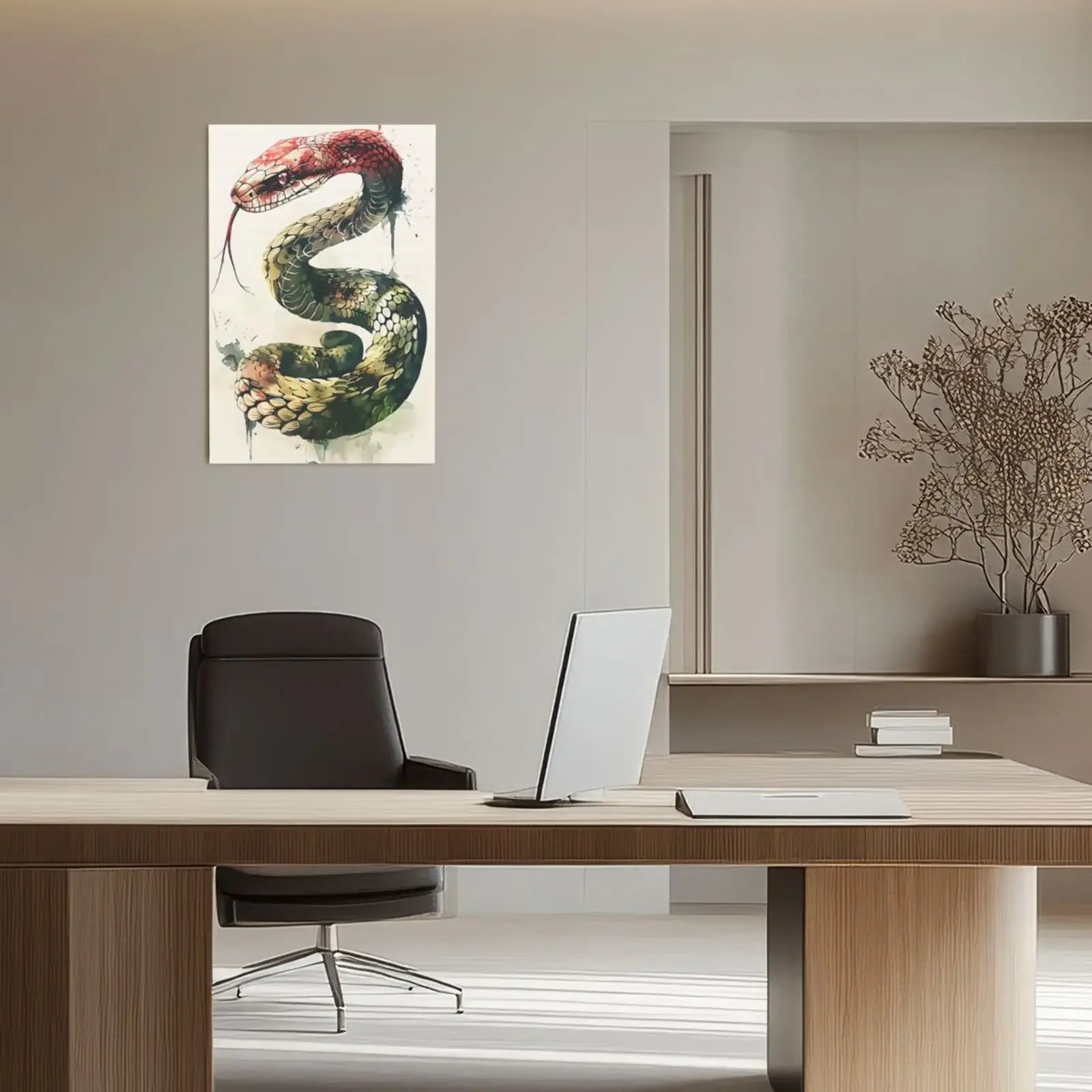 Unframed Canvas Watercolor Animal Wall Art Poster Elegant Home Decoration for Living Room Bedroom & Nice Gift Option
