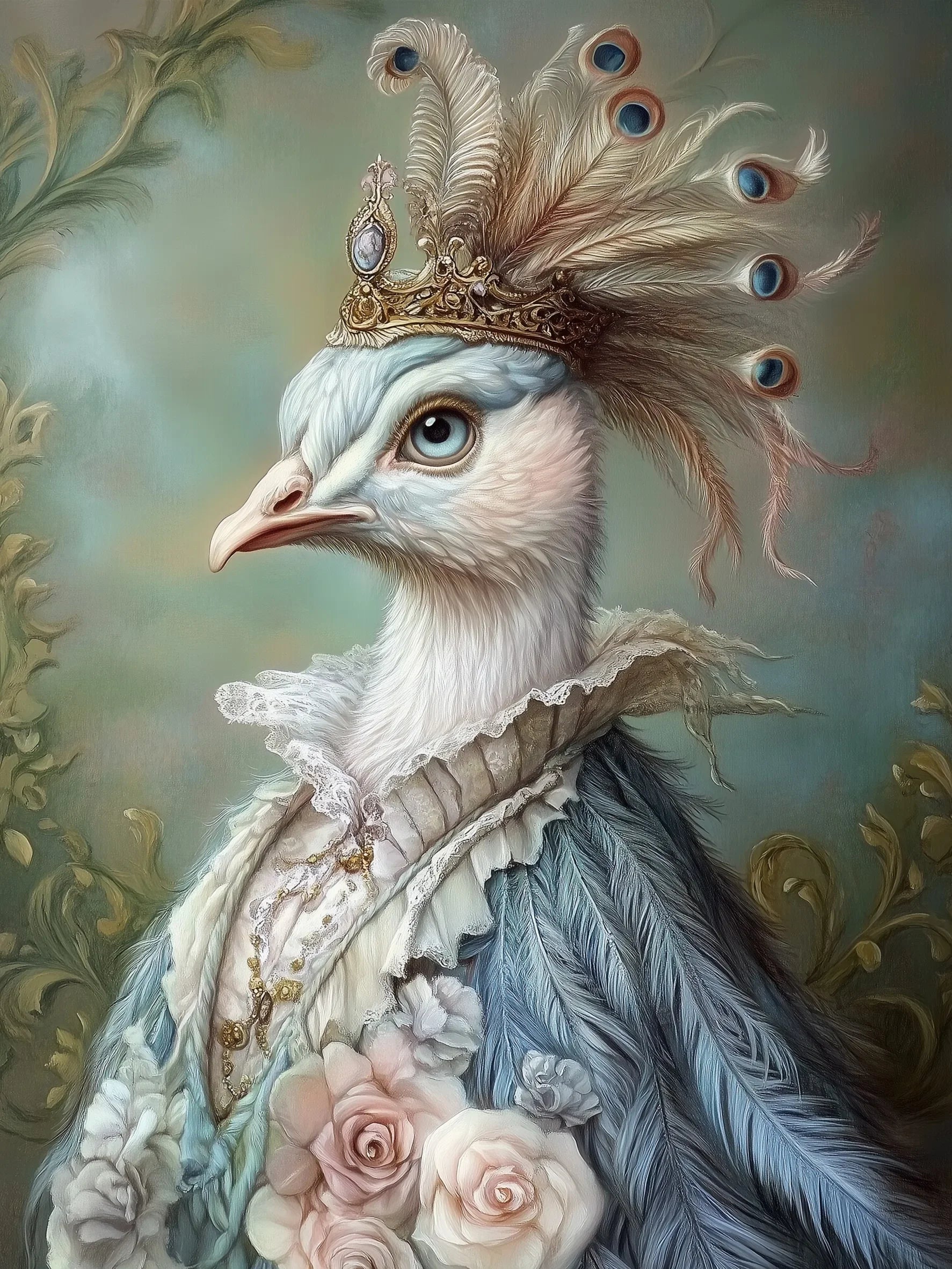 Royalty Animal Art Print Unframed Canvas Wall Poster Modern Home Decoration for Bedroom Living Room & Great Gift