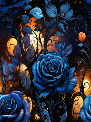 Retro Dark Roses Unframed Canvas Art Print Unframed Wall Poster For Living Room Bedroom Home Decor And Nice Gifts