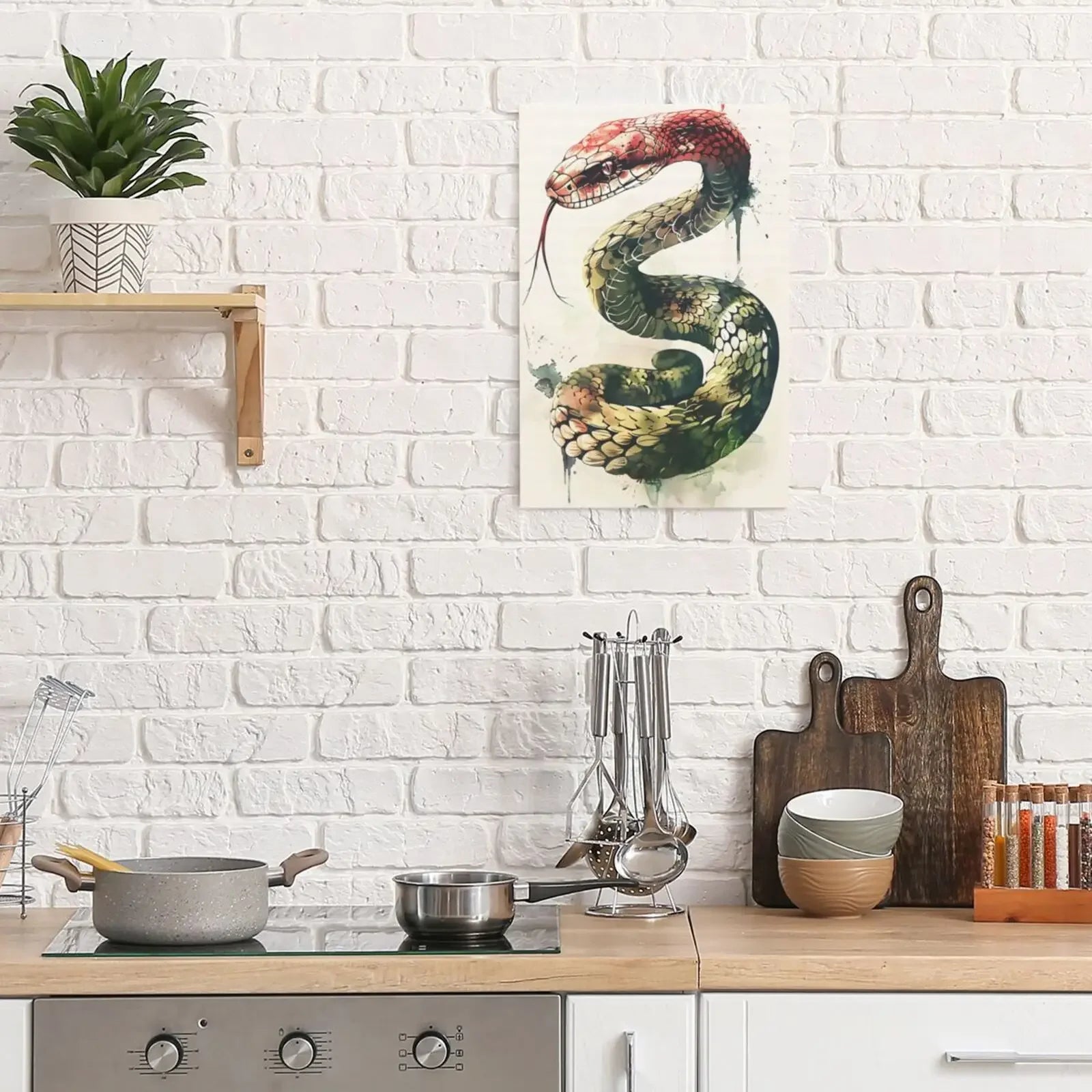 Unframed Canvas Watercolor Animal Wall Art Poster Elegant Home Decoration for Living Room Bedroom & Nice Gift Option