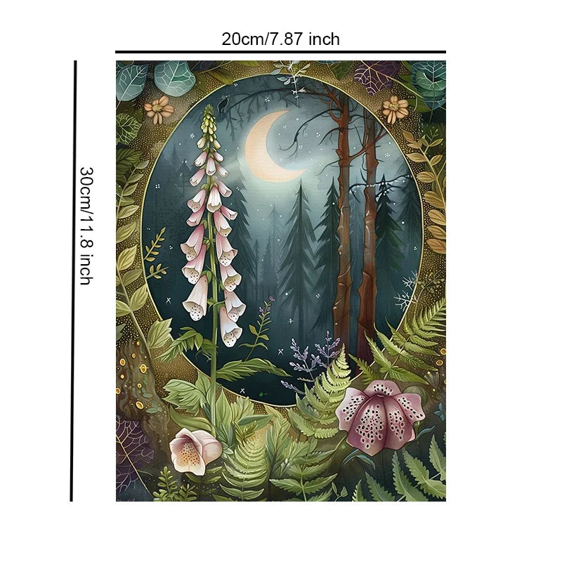 Forest Flowers Art Print Unframed Canvas Wall Poster Home Decoration for Living Room Bedroom & Nice Gift Idea