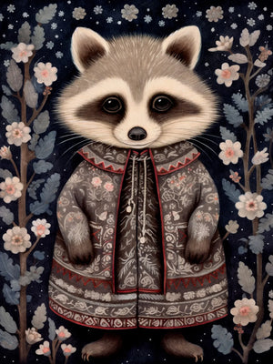 Retro Woodland Folk Unframed Canvas Print Wall Art Poster Home Decor for Living Room Bedroom Gifts
