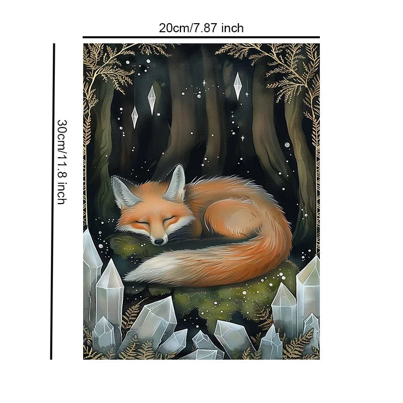Home Living Room Bedroom Decor Unframed Canvas Forest Animals Wall Art Poster Print Ideal Gift Choice