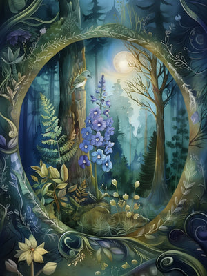 Forest Flowers Art Print Unframed Canvas Wall Poster Home Decoration for Living Room Bedroom & Nice Gift Idea