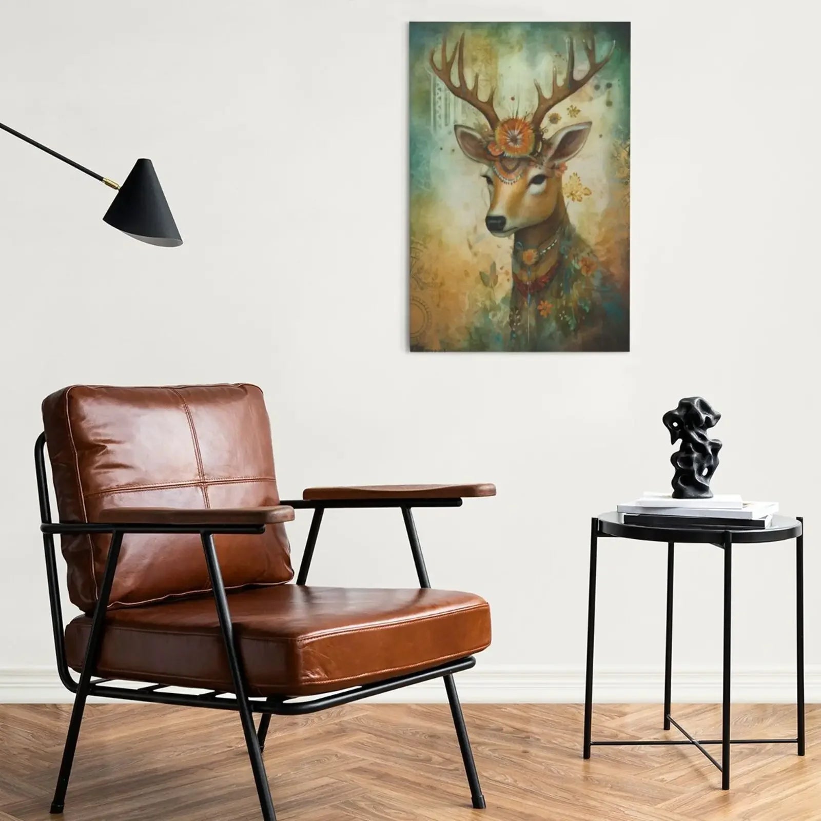 Unframed Canvas Home Decor Wall Art Bohemian Animals Print Poster For Living Room Bedroom Decoration