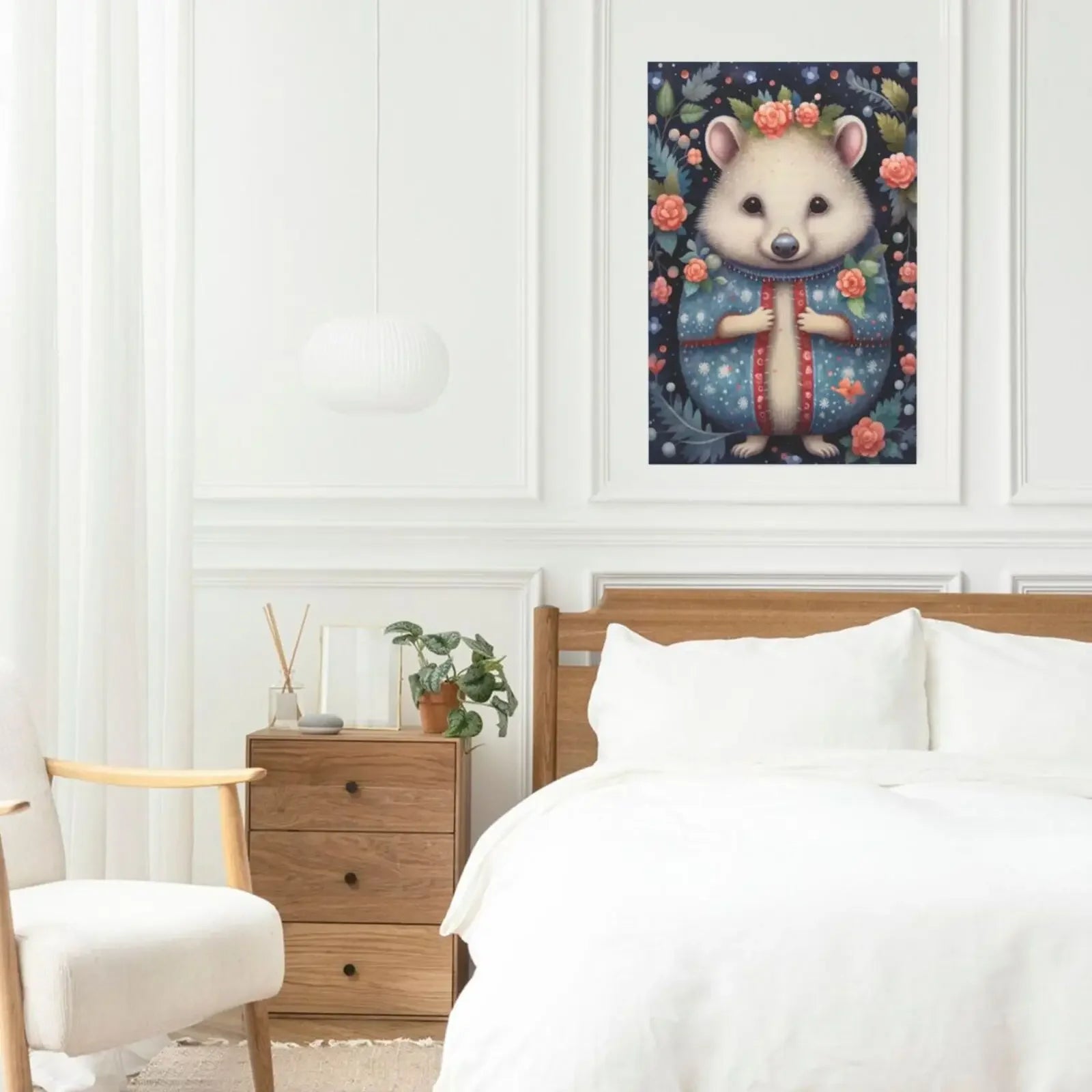 Retro Woodland Folk Unframed Canvas Print Wall Art Poster Home Decor for Living Room Bedroom Gifts