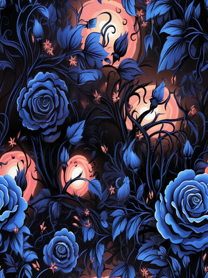 Retro Dark Roses Unframed Canvas Art Print Unframed Wall Poster For Living Room Bedroom Home Decor And Nice Gifts