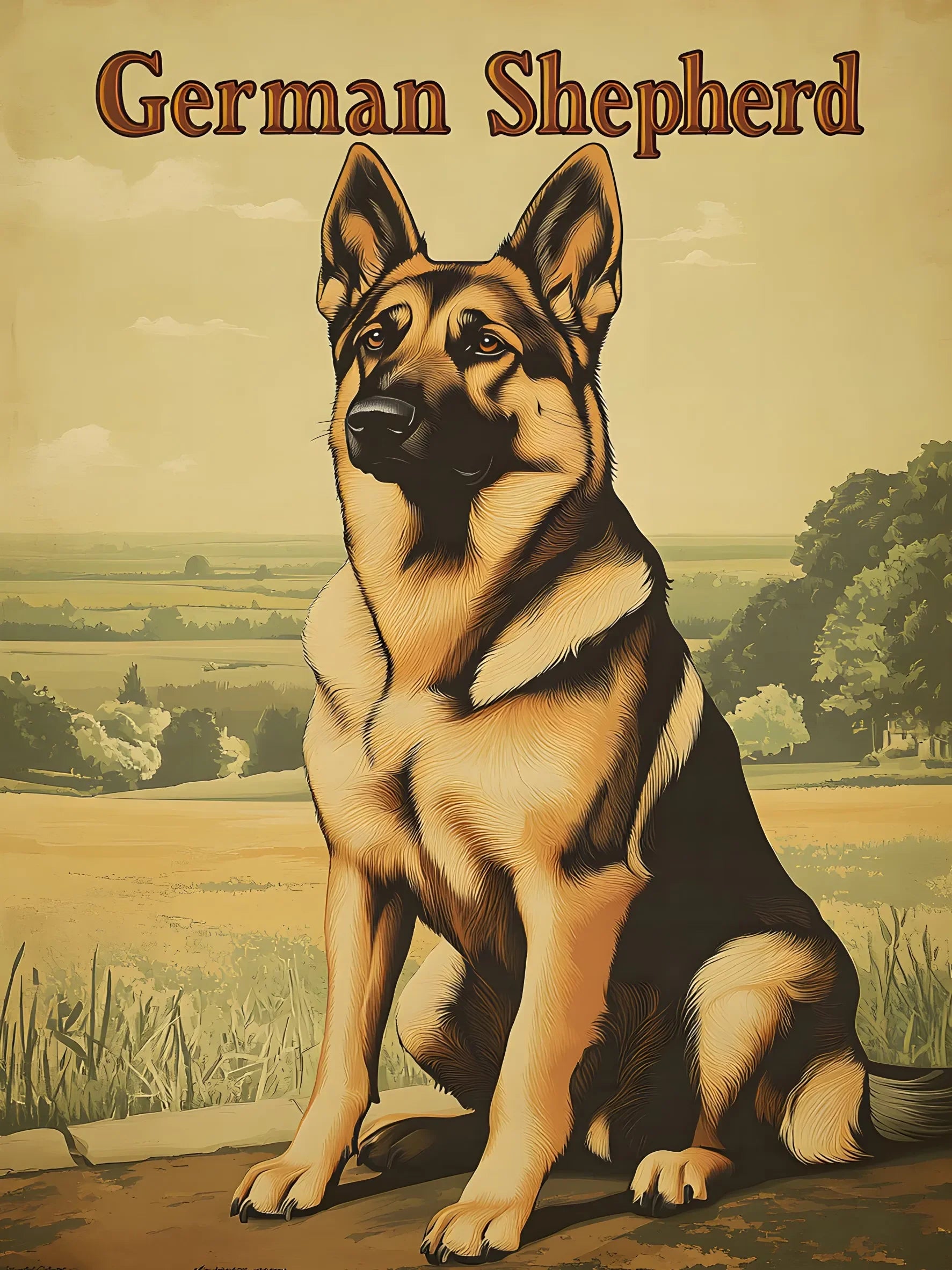Types of Dogs Canvas Print Unframed Art Poster Fashion Wall Decor for Home Living Room Bedroom & Special Gift