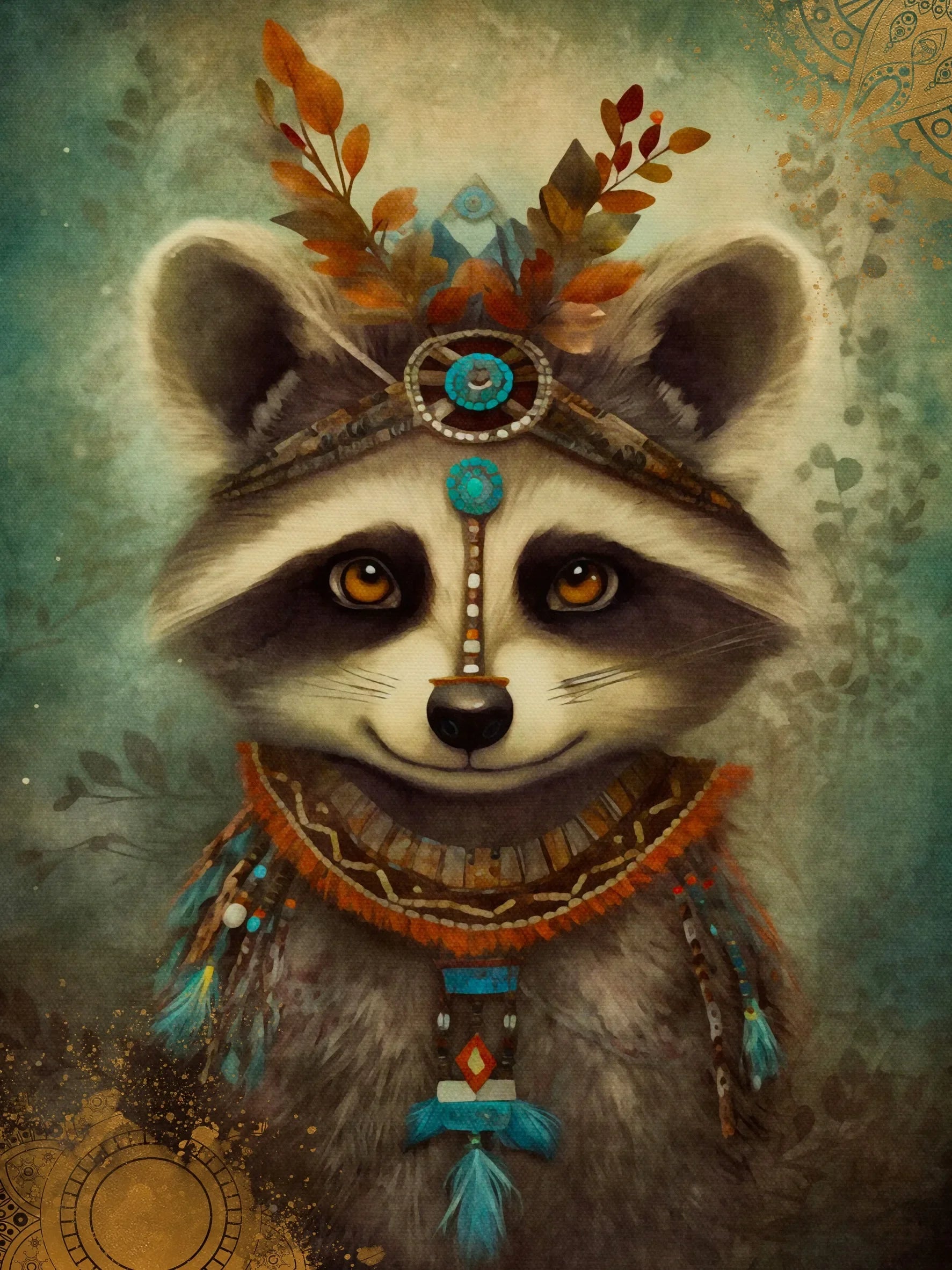 Unframed Canvas Home Decor Wall Art Bohemian Animals Print Poster For Living Room Bedroom Decoration
