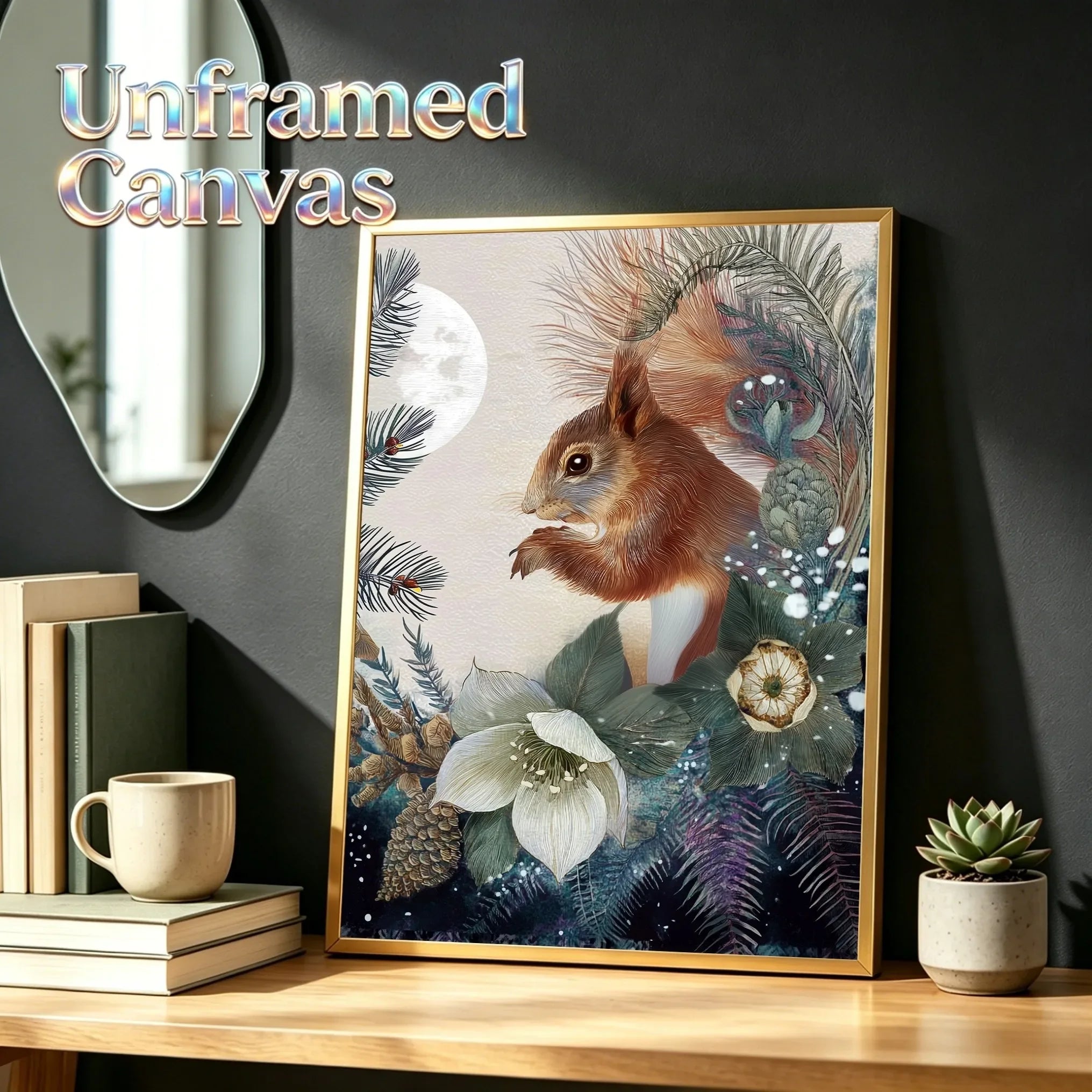 Unframed Canvas Wall Poster Dark of Winter Art Print For Home Living Room Bedroom Decor Great Gift