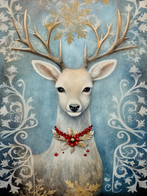 Wall Art Print Poster Unframed Canvas Christmas Animals For Home Bedroom Living Room Decor Gift Idea
